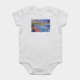 Bondi Icebergs painting  (dark/coloured clothing edition) Baby Bodysuit